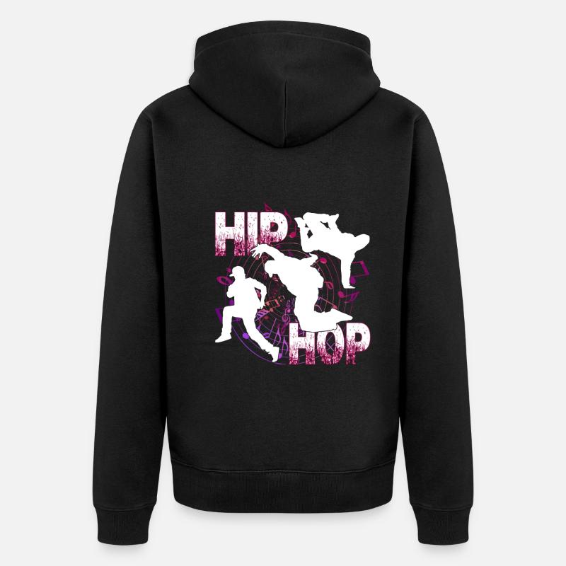 Super danse hip hop - Veste à capuche bio Premium Unisexe - noir