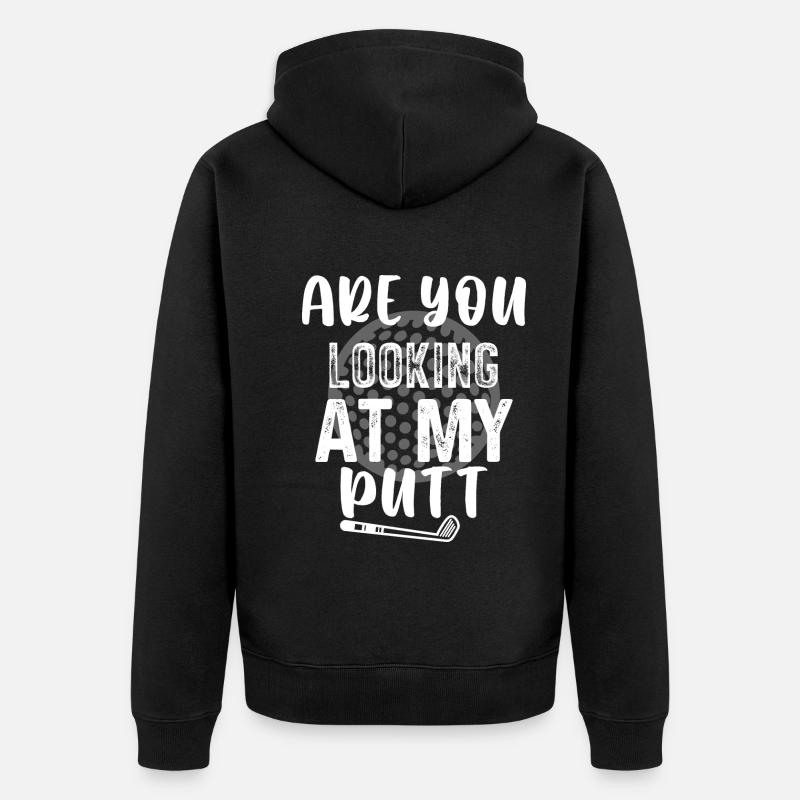 Regardez-vous mon putt - Golf - Veste à capuche bio Premium Unisexe - noir