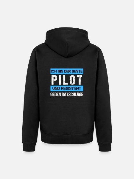 Pilote résistant - Veste à capuche bio Premium Unisexe - noir