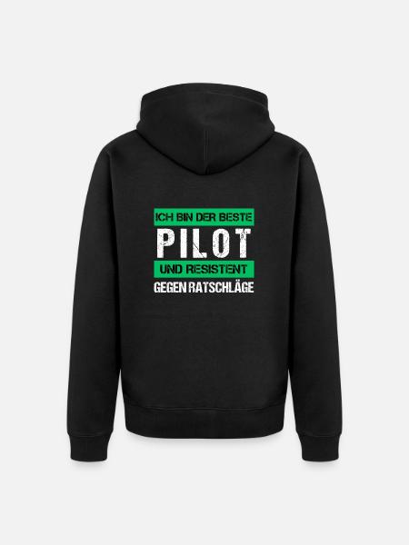 Pilote résistant - Veste à capuche bio Premium Unisexe - noir