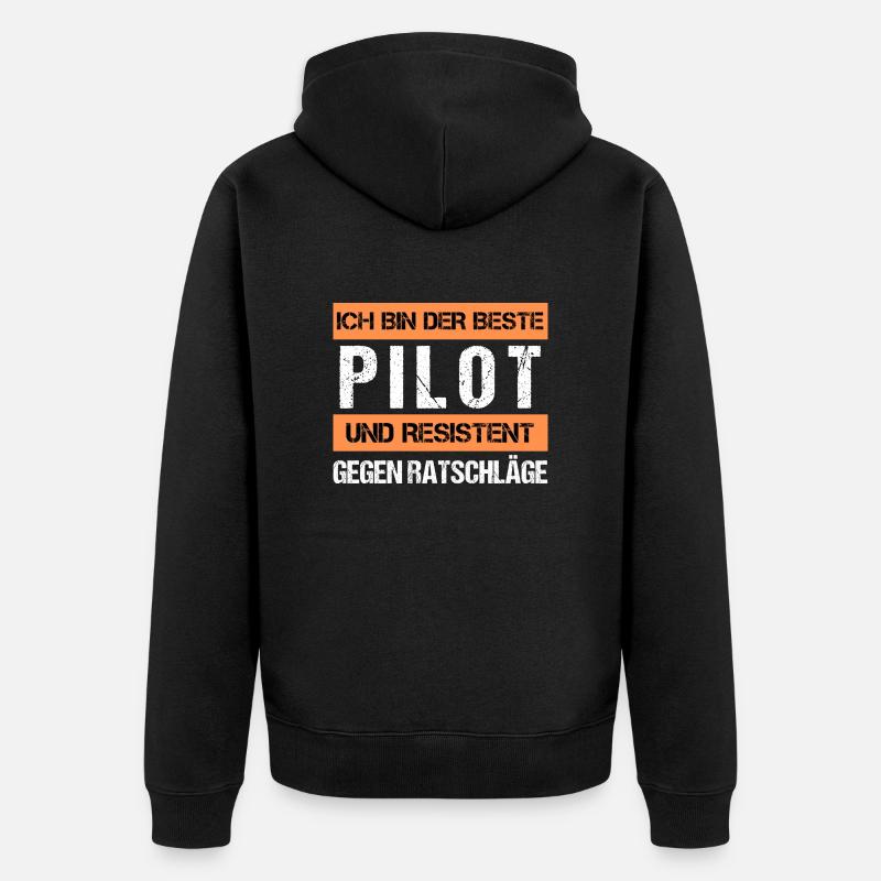 Pilote résistant - Veste à capuche bio Premium Unisexe - noir