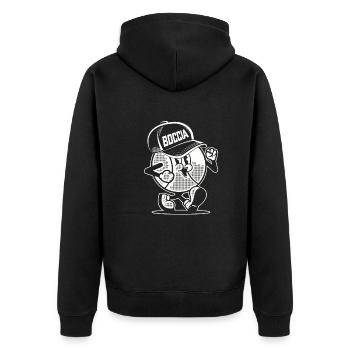 Bocce player clothing with bocce balls bocce - Unisex Premium Organic Zip Hoodie - black - Back - Nico (187cm)