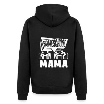 Homeschool Homeschool Mama - Unisex Premium Organic Zip Hoodie - black - Back - Nico (187cm)