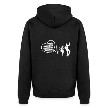 Dance Teacher Dance Teacher Heartbeat - Unisex Premium Organic Zip Hoodie - black - Back - Nico (187cm)