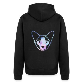 Balinese Cat Balinese Cat Colorful - Unisex Premium Organic Zip Hoodie - black - Back - Nico (187cm)