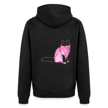 Birman cat Birman cat Colorful - Unisex Premium Organic Zip Hoodie - black - Back - Nico (187cm)