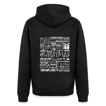 Christmas Things About Christmas - Unisex Premium Organic Zip Hoodie - black - Back - Nico (187cm)