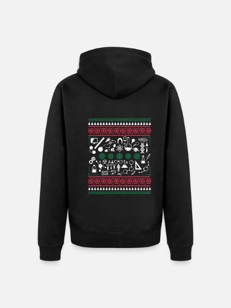Funny Science Christmas Gifts - Unisex Premium Organic Zip Hoodie - black