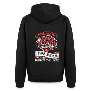 Genealogy Confuse The Dead - Unisex Premium Organic Zip Hoodie - black - Back - Nico (187cm)