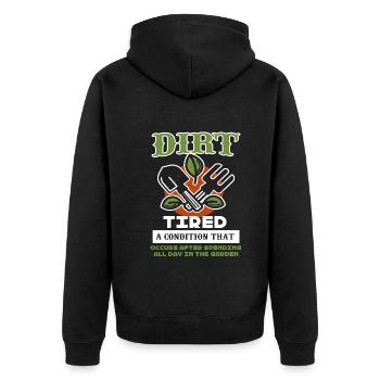 Gardening Spent All Day In The Garden - Unisex Premium Organic Zip Hoodie - black - Back - Nico (187cm)