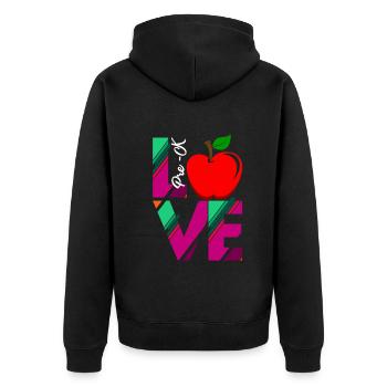 Love Pre k Teacher - Unisex Premium Organic Zip Hoodie - black - Back - Nico (187cm)