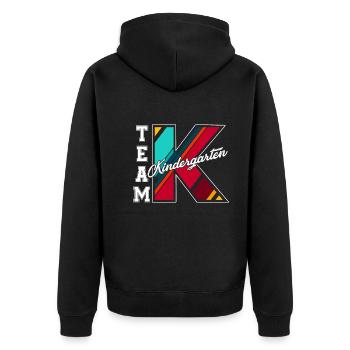Team Kindergarten Teacher - Unisex Premium Organic Zip Hoodie - black - Back - Nico (187cm)