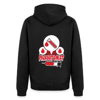 I am A Phlebotomist - Unisex Premium Organic Zip Hoodie - black - Back - Nico (187cm)