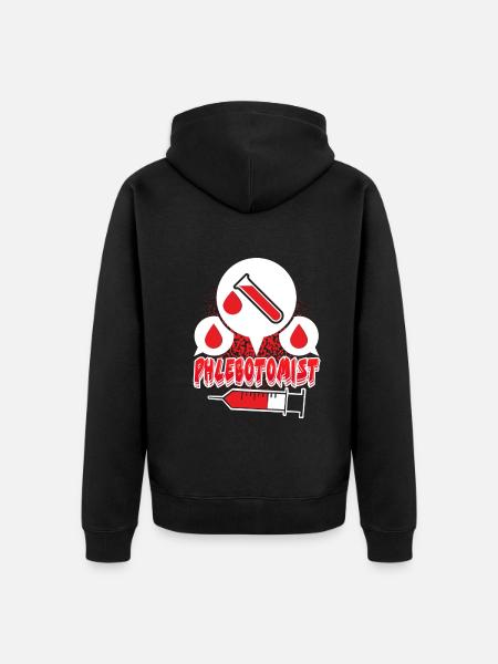 I am A Phlebotomist - Unisex Premium Organic Zip Hoodie - black