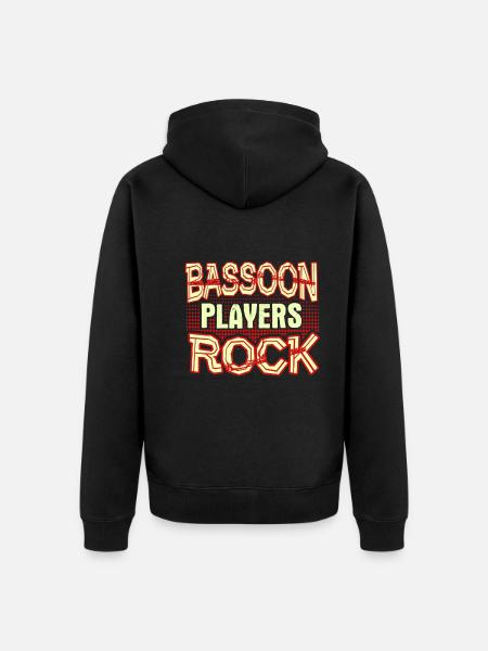 Bassoon Players Rock - Unisex Premium Organic Zip Hoodie - black