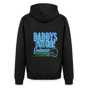 Daddy's Future Guitarist - Unisex Premium Organic Zip Hoodie - black - Back - Nico (187cm)