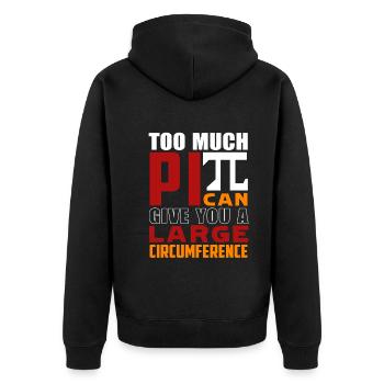 Pi Day Funny Pi Day March 14 - Unisex Premium Organic Zip Hoodie - black - Back - Nico (187cm)