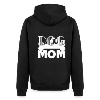 Mother's Day Dog Mom - Unisex Premium Organic Zip Hoodie - black - Back - Nico (187cm)