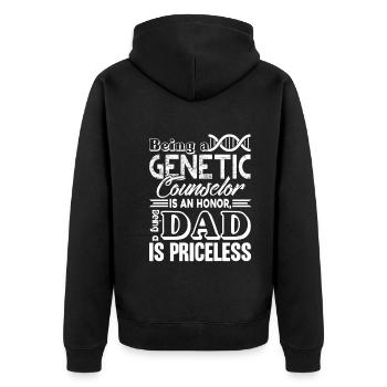 Genetic Counselor Genetic Counselor Dad - Unisex Premium Organic Zip Hoodie - black - Back - Nico (187cm)