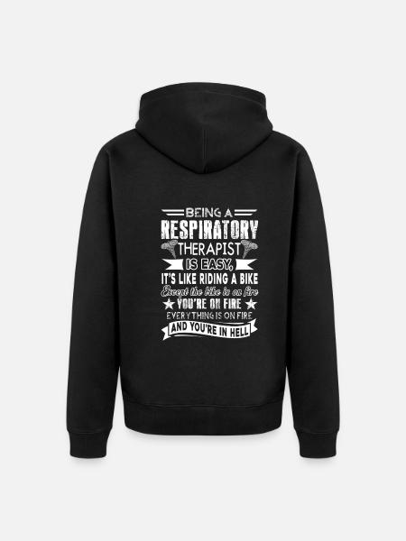 Being A Therapist Is Easy - Unisex Premium Organic Zip Hoodie - black