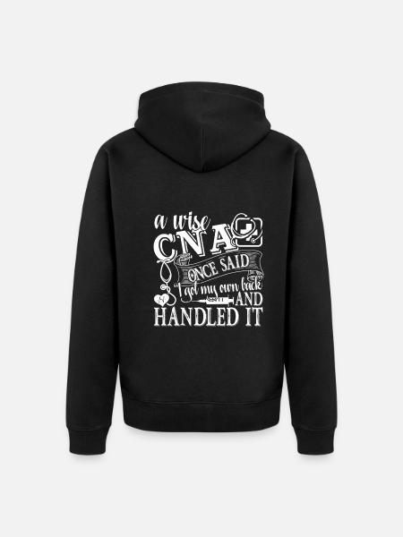 CNA Let CNA Handle It - Unisex Premium Organic Zip Hoodie - black