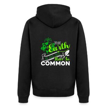 Earth Day The Earth Is All We Have - Unisex Premium Organic Zip Hoodie - black - Back - Nico (187cm)