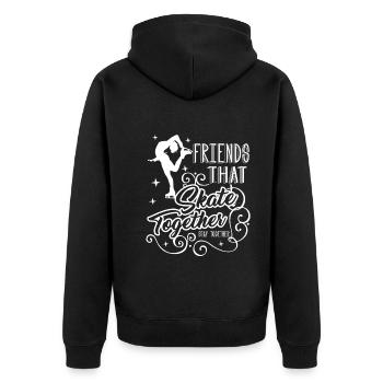 Figure Skating Friends That Skate Together - Unisex Premium Organic Zip Hoodie - black - Back - Nico (187cm)