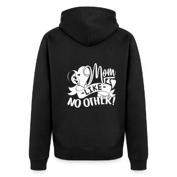 Mother's Day Mom Like No Other - Unisex Premium Organic Zip Hoodie - black - Back - Nico (187cm)
