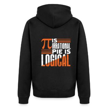 Pi Day Pi Is Irrational - Unisex Premium Organic Zip Hoodie - black - Back - Nico (187cm)