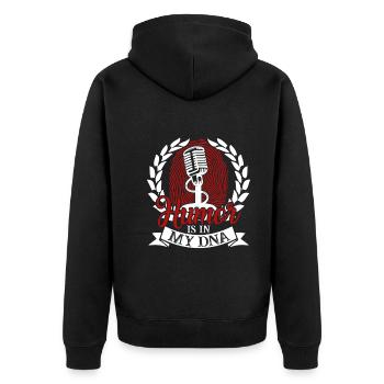 Comedian Humor Is In My DNA - Unisex Premium Organic Zip Hoodie - black - Back - Nico (187cm)