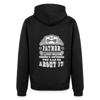 Father's Day I Love My Father - Unisex Premium Organic Zip Hoodie - black - Back - Nico (187cm)