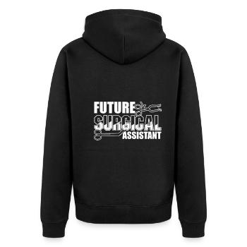 Surgical Assistant Future Surgical Assistant - Unisex Premium Organic Zip Hoodie - black - Back - Nico (187cm)