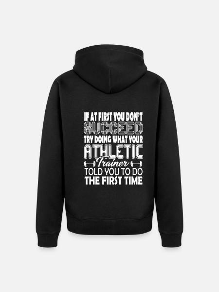 Athletic Trainer Funny Athletic Trainer - Unisex Premium Organic Zip Hoodie - black