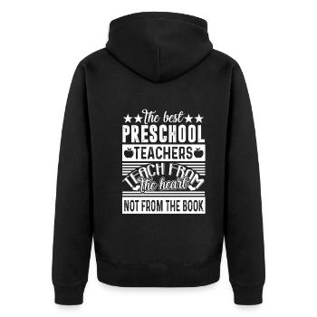 Preschool Teacher Best Preschool Teacher - Unisex Premium Organic Zip Hoodie - black - Back - Nico (187cm)
