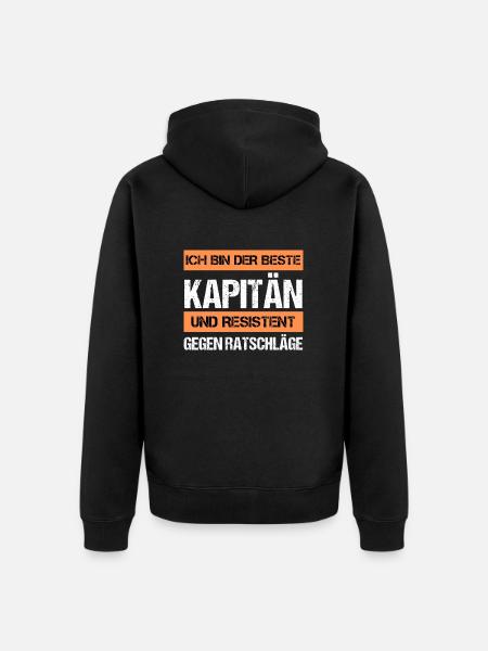 Resistant Captain - Unisex Premium Organic Zip Hoodie - black