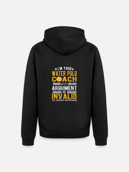 Waterpolo Coach Waterpolo Coach Waterpolo Team - Uniseks Premium bio ziphoodie - zwart