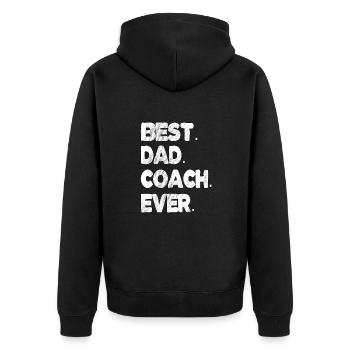 Meilleur entraîneur Papa Coach Sportif Père - Veste à capuche bio Premium Unisexe - noir - Dos - Nico (187cm)
