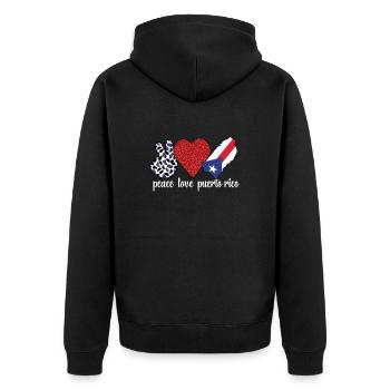 Porto Rico Portoricains Racines portoricaines - Veste à capuche bio Premium Unisexe - noir - Dos - Nico (187cm)