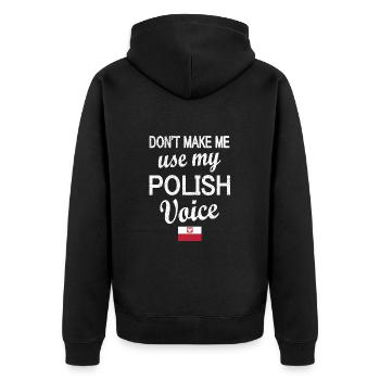 Fier Polonais Drapeau Racines Polonaises - Veste à capuche bio Premium Unisexe - noir - Dos - Nico (187cm)