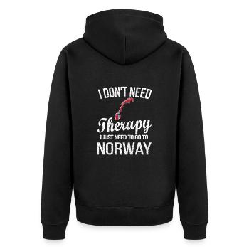Norvégien Norvège origine drapeau norvégien - Veste à capuche bio Premium Unisexe - noir - Dos - Nico (187cm)
