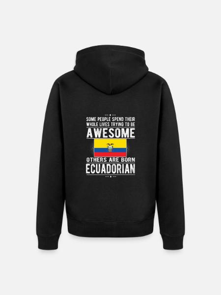 Ecuatorianos Ecuador Origen ecuatoriano - Chaqueta con capucha prémium ecológica unisex - negro