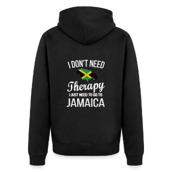 Fier drapeau jamaïcain jamaïcain - Veste à capuche bio Premium Unisexe - noir - Dos - Nico (187cm)