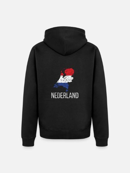 Dutch Netherlands Dutch roots - Unisex Premium Organic Zip Hoodie - black