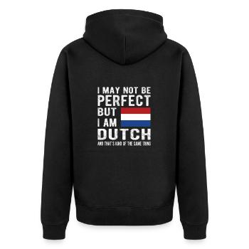 Néerlandais Pays-Bas Origine néerlandaise - Veste à capuche bio Premium Unisexe - noir - Dos - Nico (187cm)