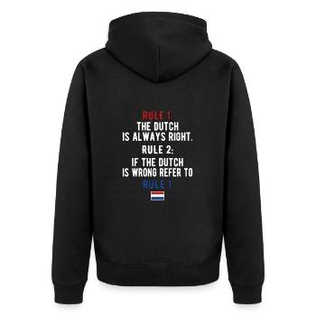 Pays-Bas néerlandais Racines néerlandaises - Veste à capuche bio Premium Unisexe - noir - Dos - Nico (187cm)