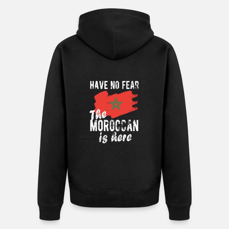 Maroc Maroc Origine drapeau marocain - Veste à capuche bio Premium Unisexe - noir