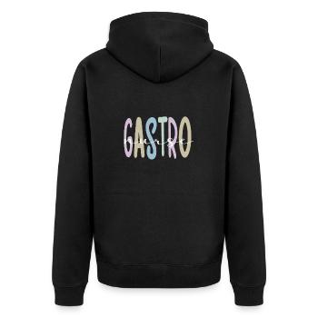 Krankenschwester Gastroenterologie Endoskopie - Unisex Premium Bio Zip Hoodie - Schwarz - Hinten - Nico (187cm)