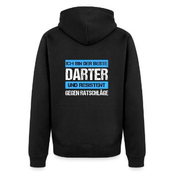 Dard résistant - Veste à capuche bio Premium Unisexe - noir - Dos - Nico (187cm)