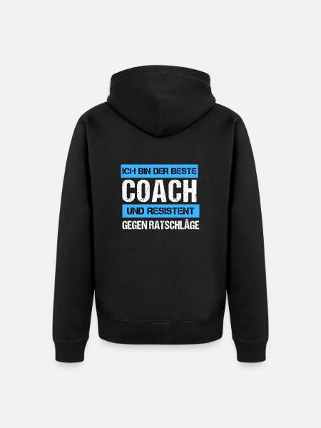 Resistant Coach - Unisex Premium Organic Zip Hoodie - black