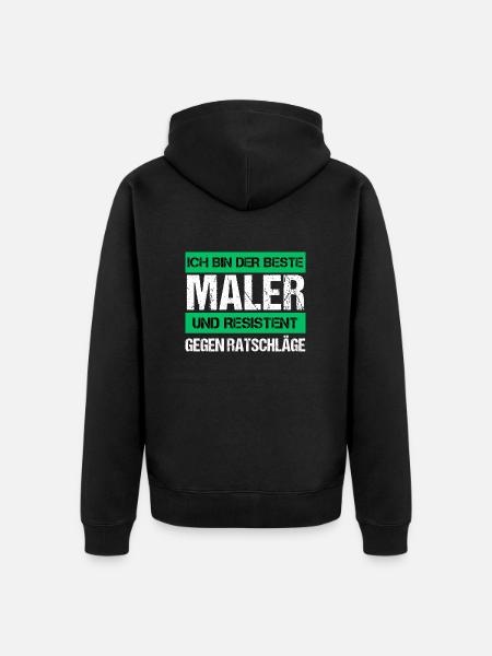 Resistant Painter - Unisex Premium Organic Zip Hoodie - black